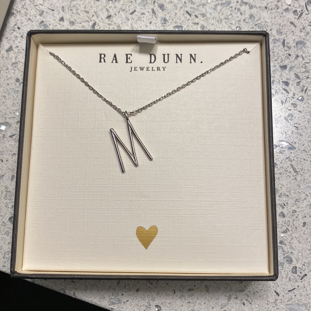 Rae Dunn M necklace
